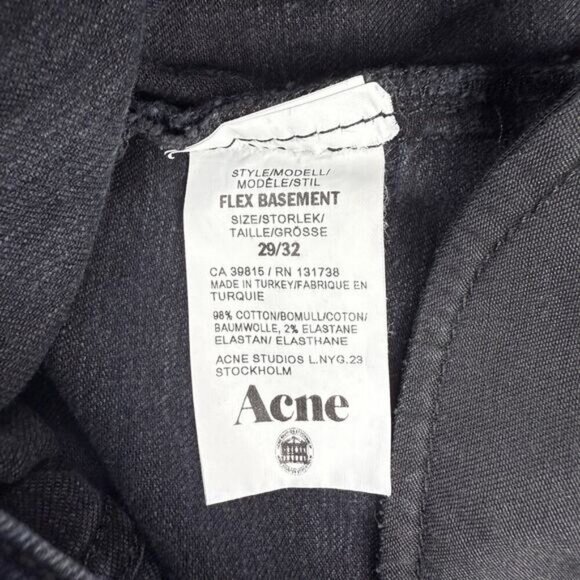 Acne Studios Flex Basement Slim With Raw Fray Cut Off Hem 29 X 32 - Picture 4 of 6